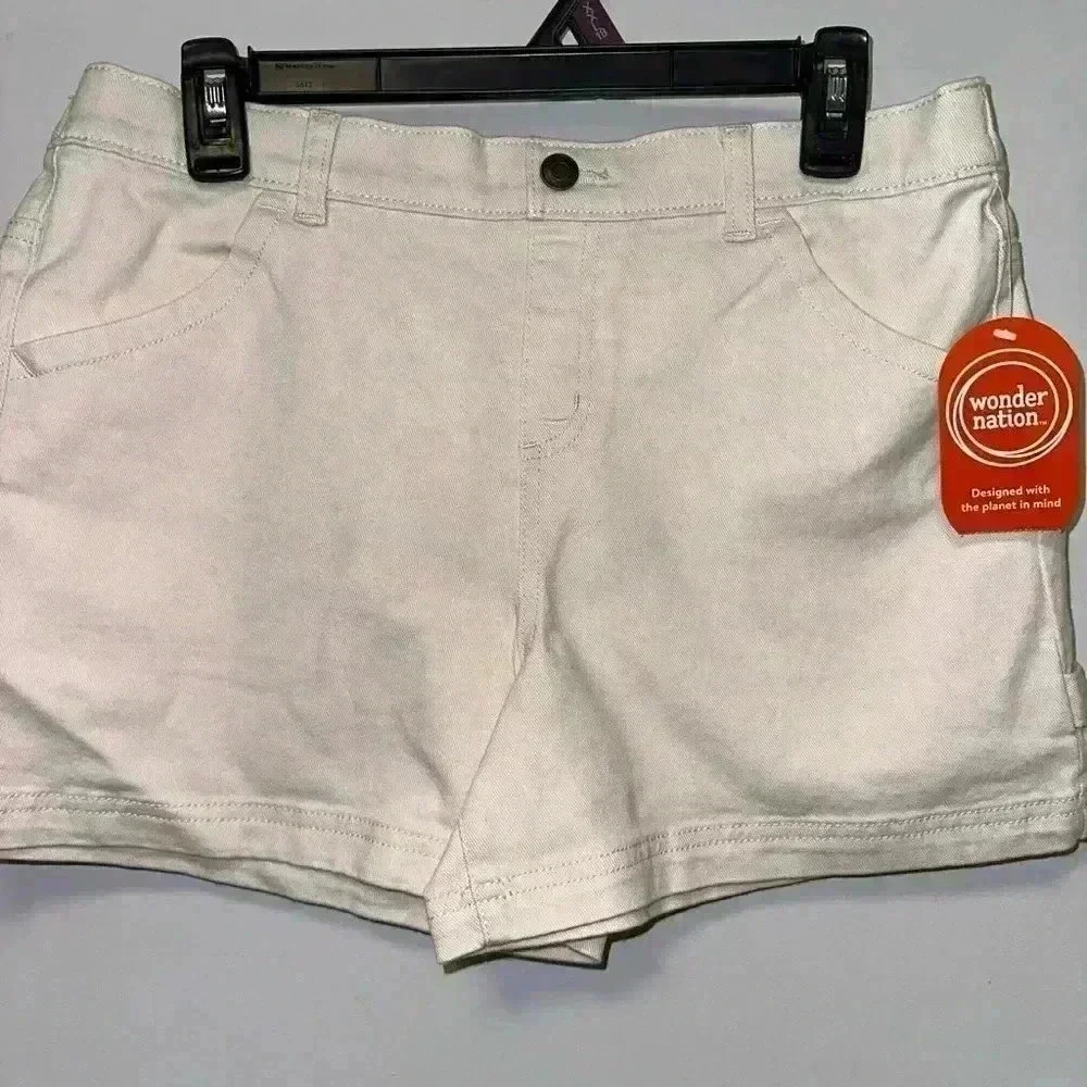 NWT! Lot of 2 Wonder Nation Shorts, Girls (18) XXL, Pink & Cream